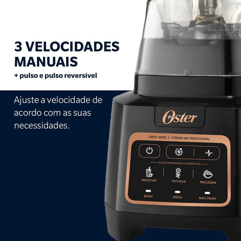 Liquidificador profissional Oster XTREME MIX com Tecnologia Titanium Blade 127V
